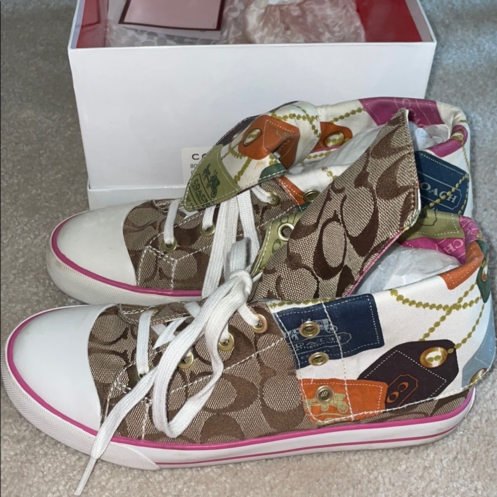 Coach Fold Over High Top Sneakers
